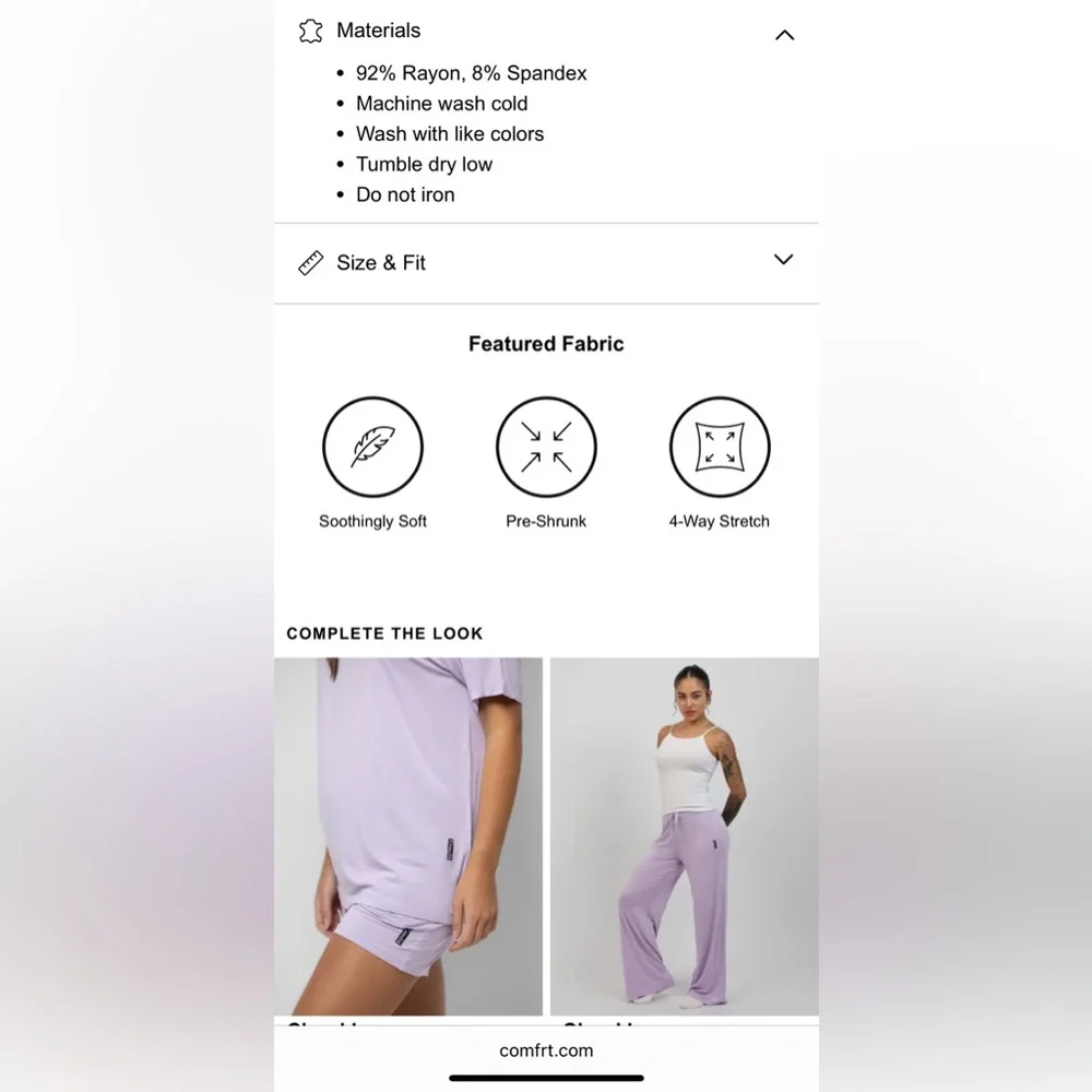 Cloud Lounge Tee - Lavender XS - Picture 4 of 4